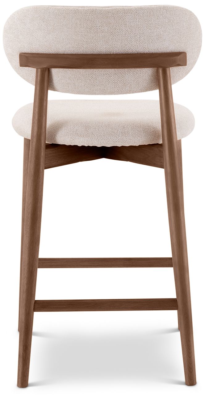 Image 6 Lucia 20" Wide Harvest Natural Counter Stool Nogal Frame more views