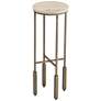 Lucia 22" Iron and Travertine Accent Table