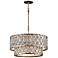 Lucia 24 1/2" Wide Burnished Silver Pendant Light