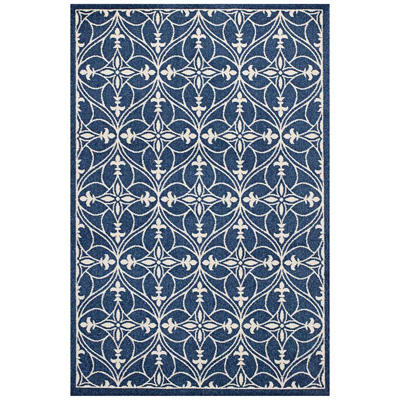 Image 1 Lucia 2755 5'3"x7'7" Denim Bentley Indoor-Outdoor Area Ru
