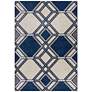 Lucia 2768 5&#39;3"x7&#39;7" Ivory and Denim Grant Outdoor Rug