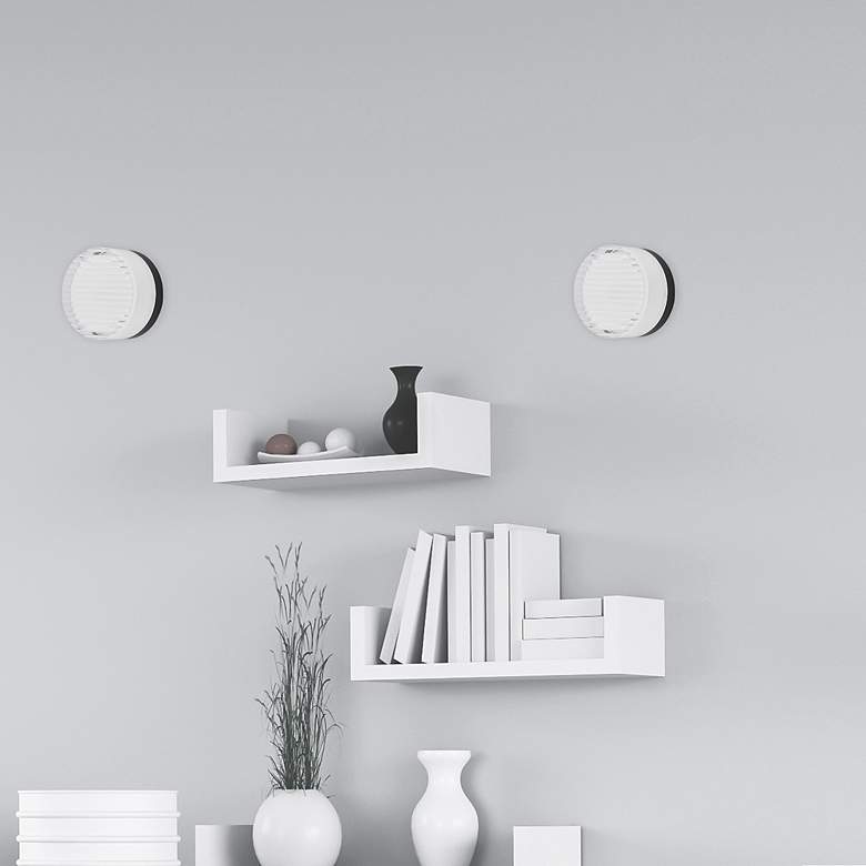 Image 2 Lucia 5.3"H Matte Black 15W Wall Sconce w/ Fluted Diffuser more views