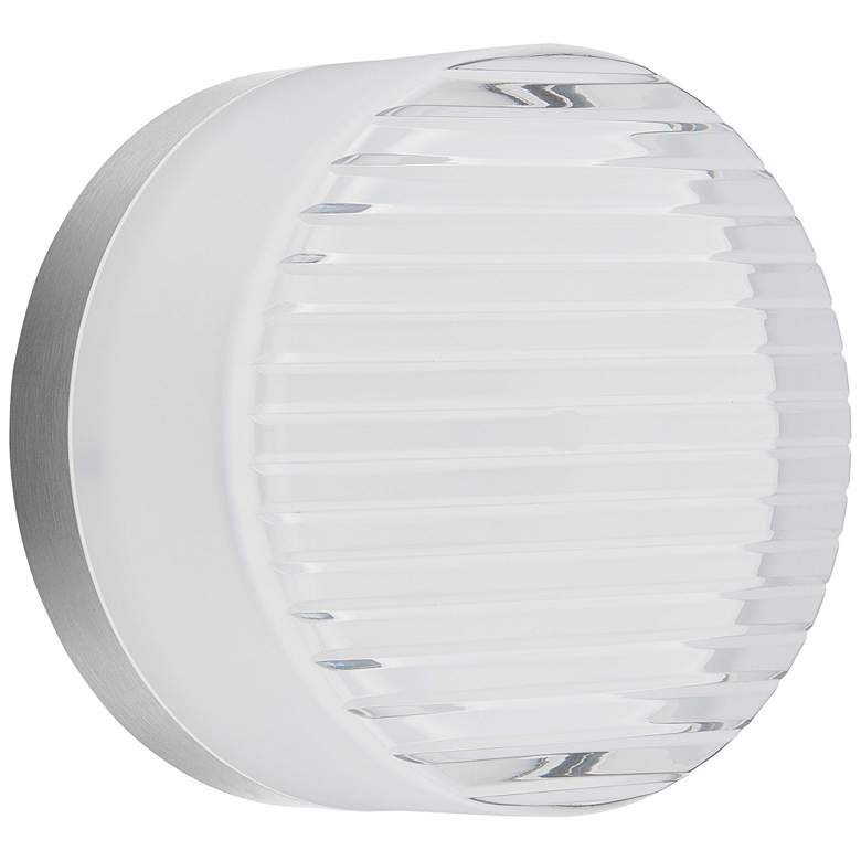 Image 1 Lucia 5.3"H Polished Chrome 15W Wall Sconce w/ Fluted Diffuser