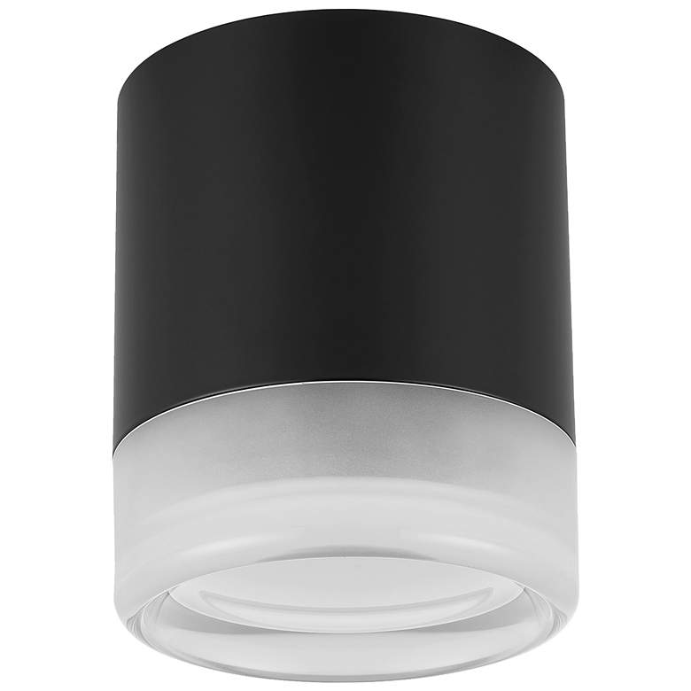 Image 1 Lucia 5.5" Wide Matte Black LED Flush Mount
