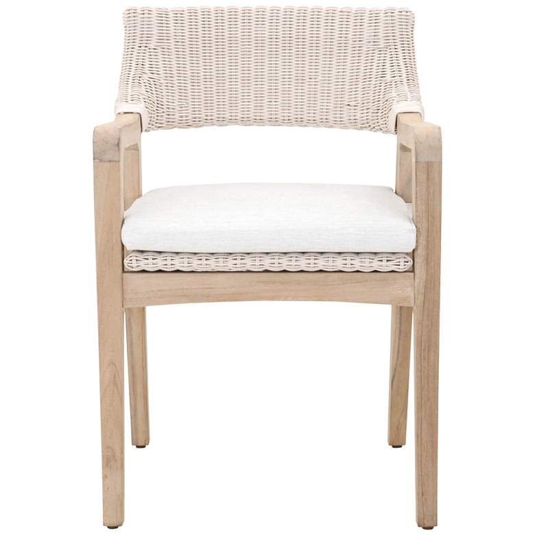 Image 2 Lucia Outdoor Arm Chair, Pure White Synthetic Wicker more views
