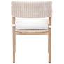 Lucia Outdoor Arm Chair, Pure White Synthetic Wicker
