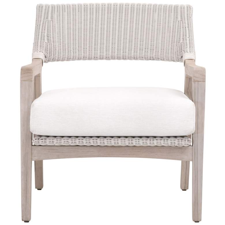 Image 1 Lucia Outdoor Club Chair, Pure White Synthetic Wicker