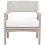 Lucia Outdoor Club Chair, Pure White Synthetic Wicker