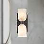 1_Lucian 11 1/2" High Urban Bronze 2-Light Wall Sconce