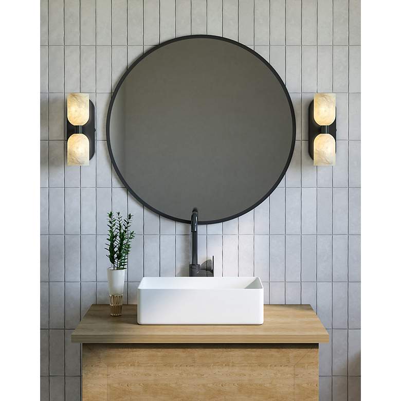 Image 3 Lucian 11 1/2" High Urban Bronze 2-Light Wall Sconce more views