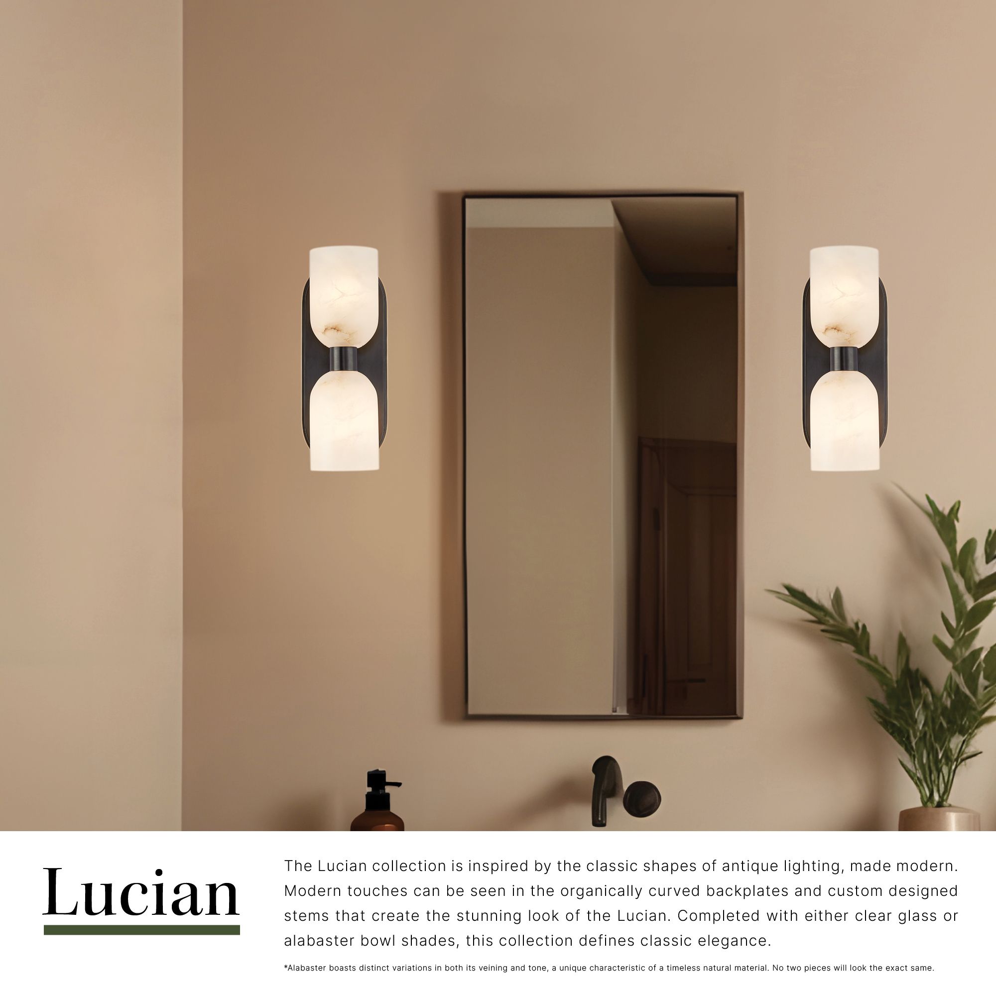 Image 4 Lucian 11 1/2" High Vintage Brass 2-Light Wall Sconce more views