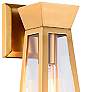 2_Lucian 12.9" High Brushed Brass Wall Sconce With Clear Glass Shade more views