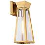 3_Lucian 12.9" High Brushed Brass Wall Sconce With Clear Glass Shade more views