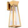 4_Lucian 12.9" High Brushed Brass Wall Sconce With Clear Glass Shade more views
