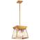 Lucian 12" Wide 4-Light Brushed Brass Chandelier With Clear Glass Shad