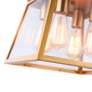 3_Lucian 12" Wide 4-Light Brushed Brass Chandelier With Clear Glass Shad more views