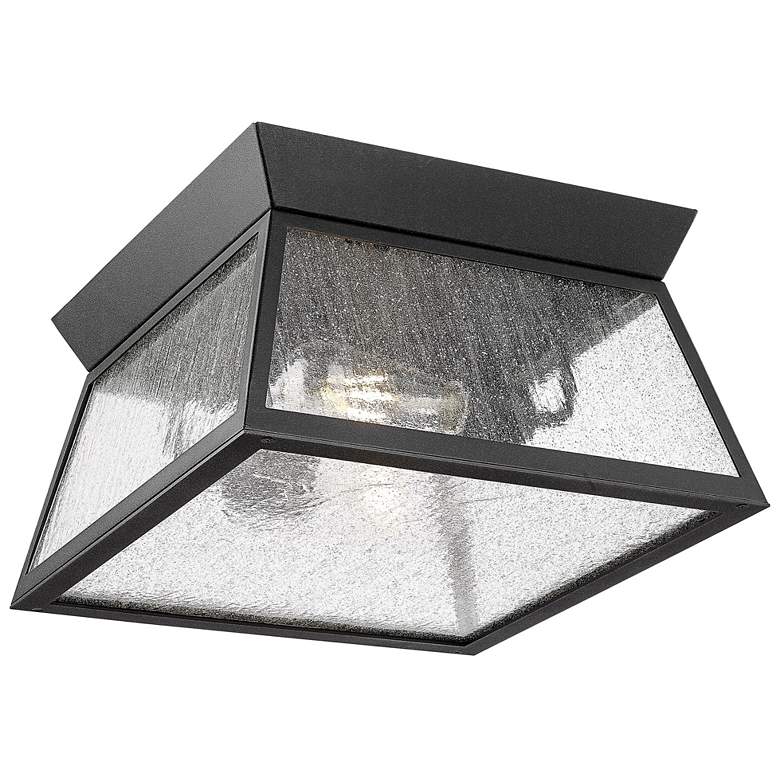 Image 1 Lucian 13.75" Wide 2.Light Black Outdoor Flush Mount