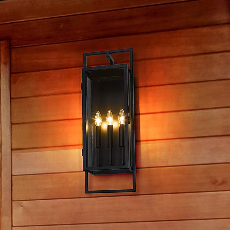 Image 2 Lucian 26 1/2" High Black Outdoor Wall Light