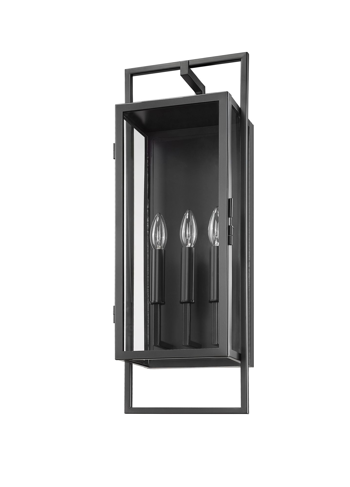 Lucian 26 1/2" High Black Outdoor Wall Light in scene