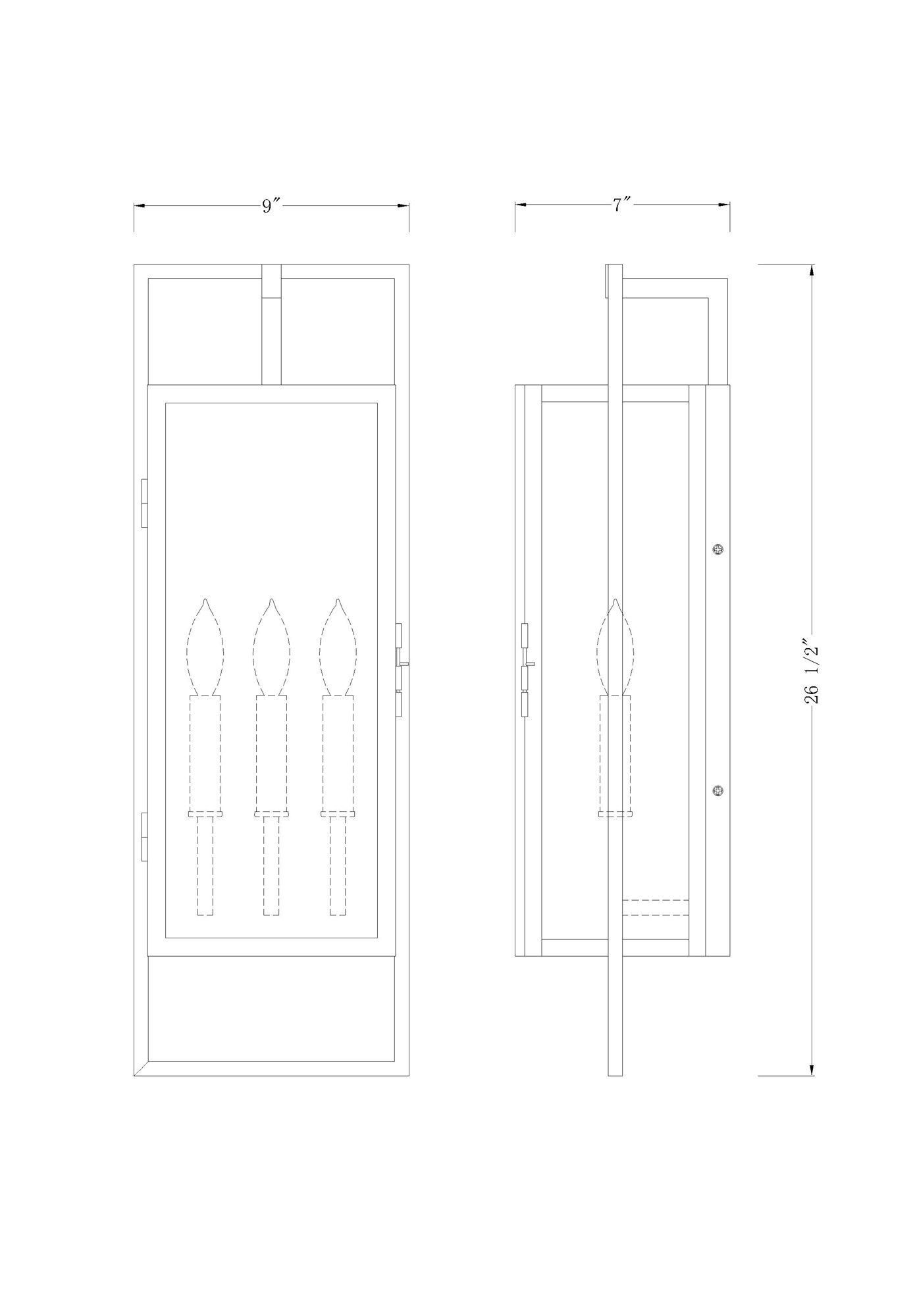 Lucian 26 1/2" High Black Outdoor Wall Light in scene