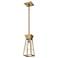Lucian 5" Wide Brushed Brass Pendant With Clear Glass Shade