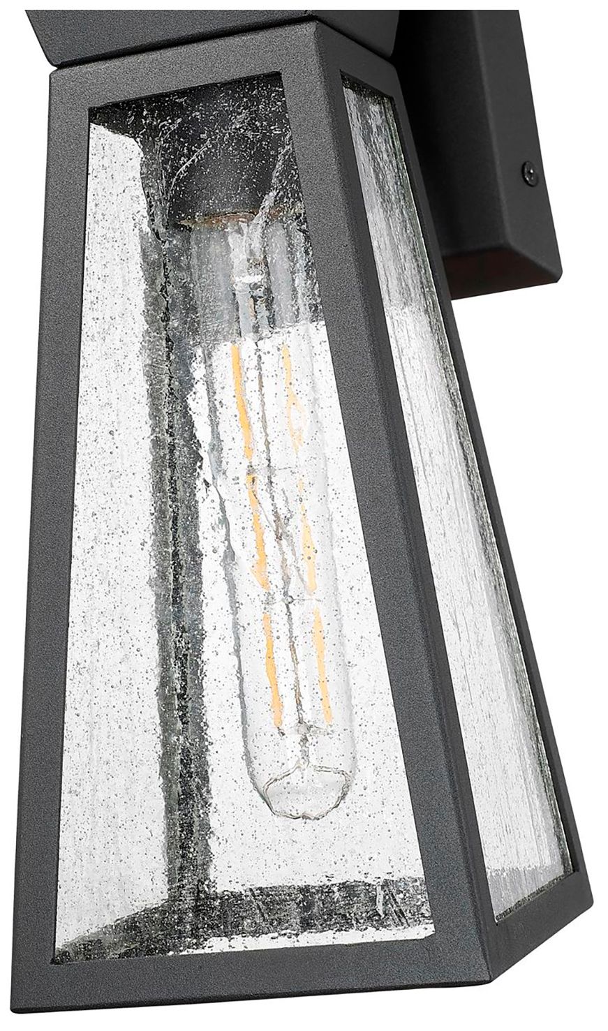 Image 3 Lucian 6.5" Wide Black Outdoor Wall Light With Clear Glass Shade more views