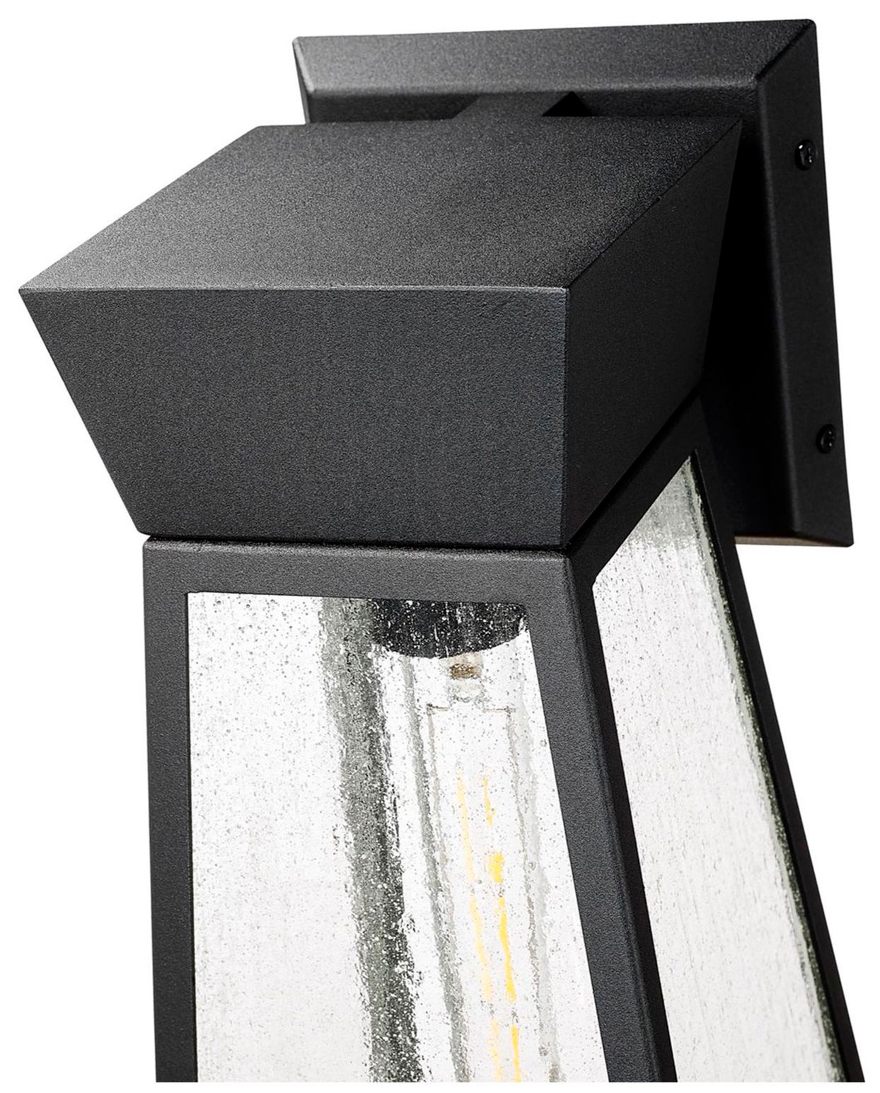 Image 4 Lucian 8" Wide Black Outdoor Wall Light With Clear Glass Shade more views