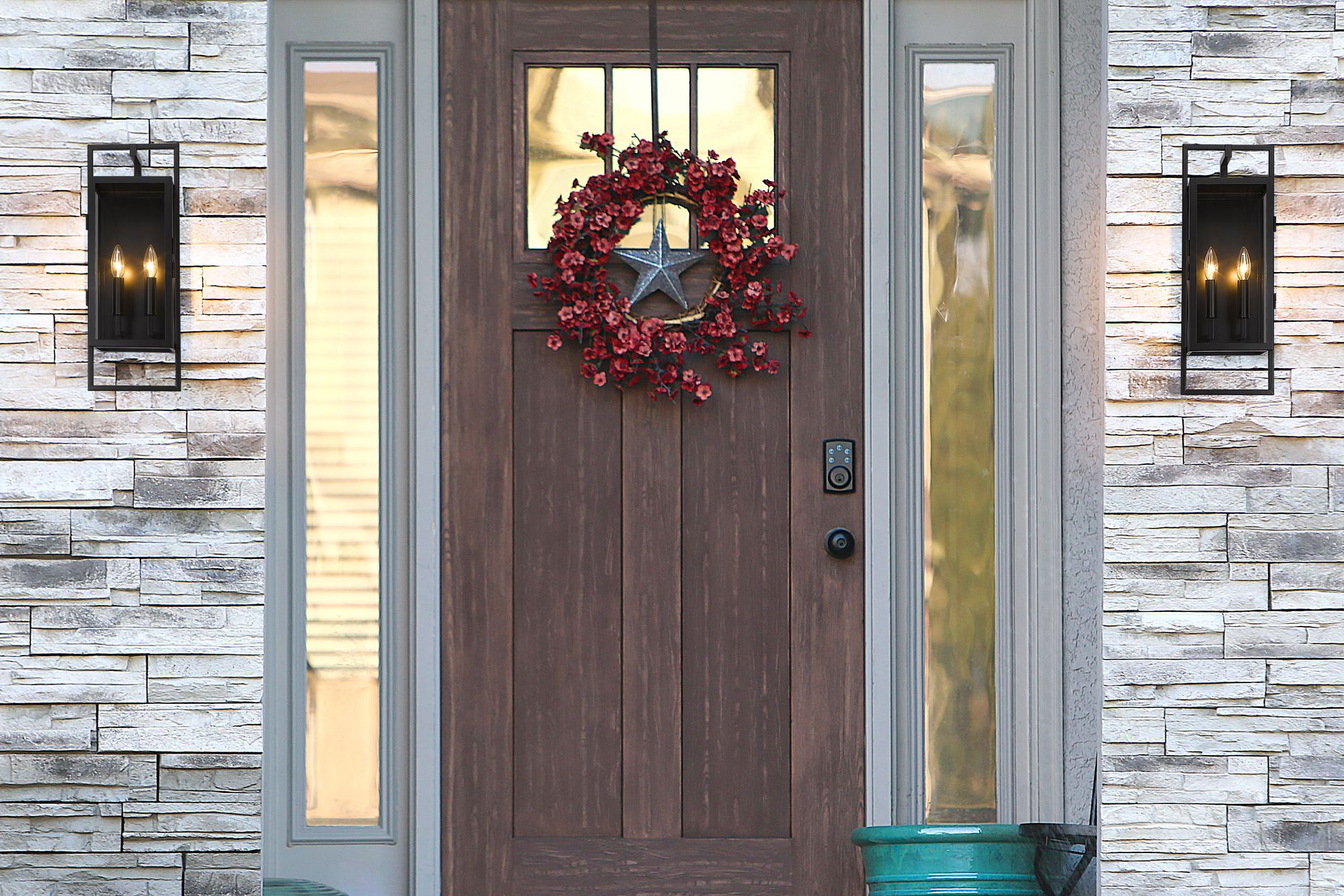 Image 4 Lucian by Z-Lite Black 21.5 inch 2 Light Outdoor Wall Sconce more views