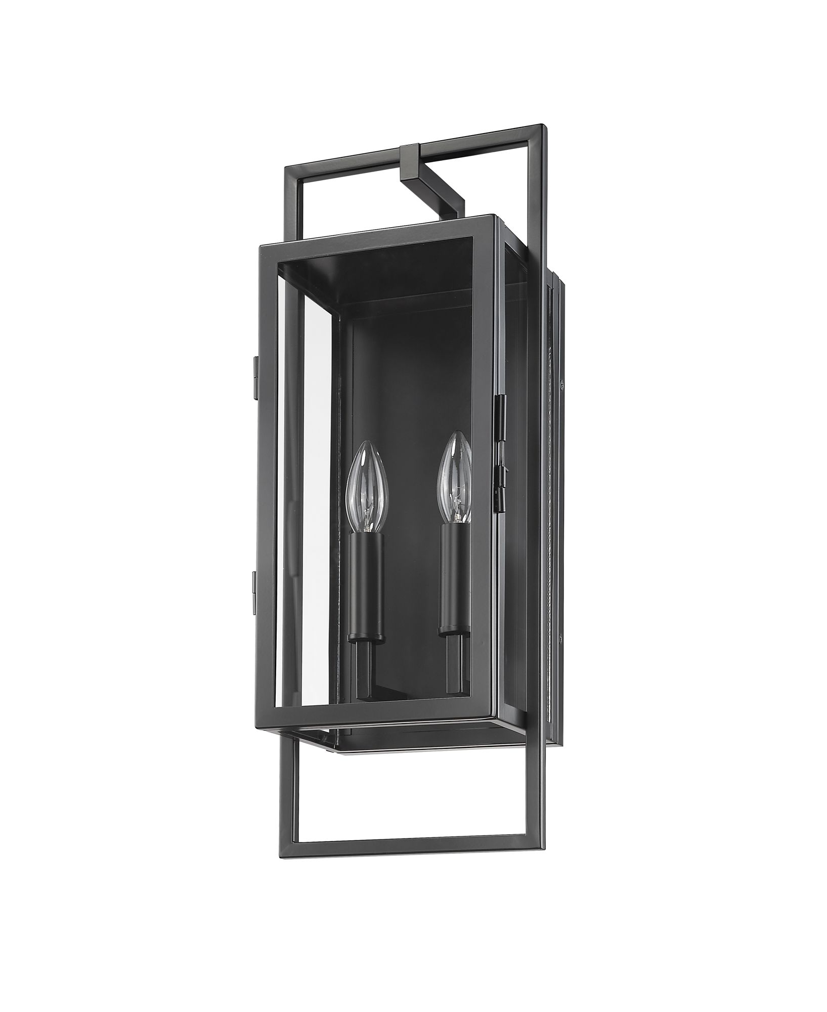 Lucian by Z-Lite Black 21.5 inch 2 Light Outdoor Wall Sconce