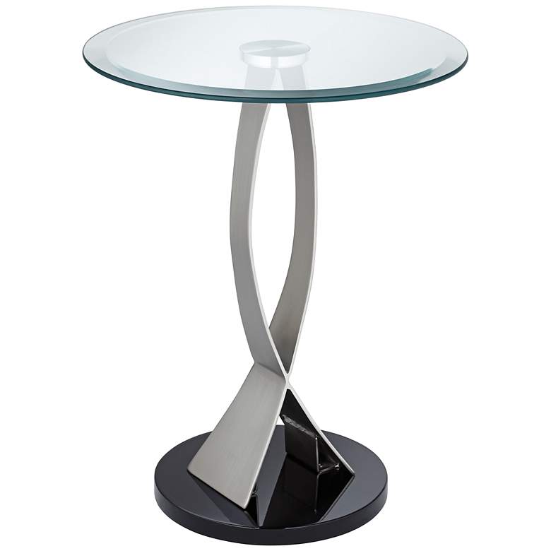 Image 1 Luciano Satin Plated Round Accent Table