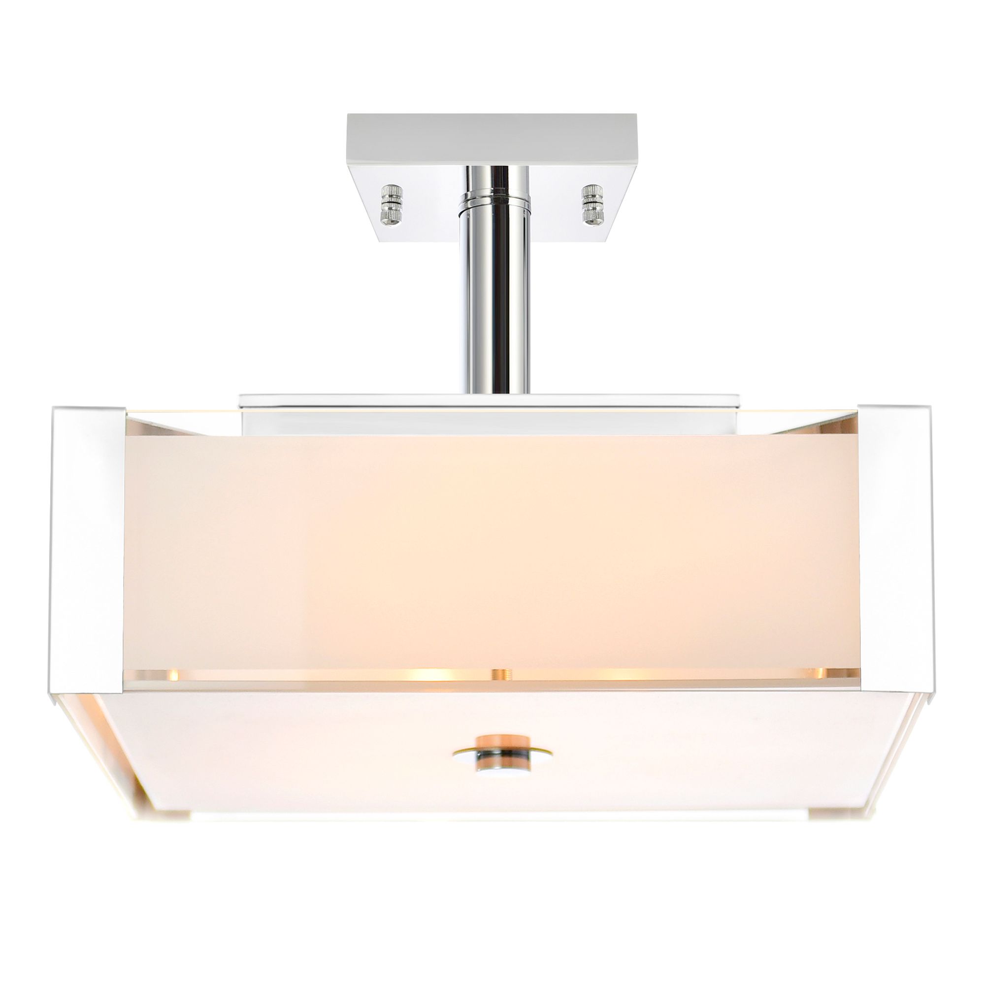 Image 2 Lucie 3 Light Drum Shade Chandelier With Chrome Finish more views