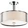 Lucie 4 Light Drum Shade Chandelier With Chrome Finish