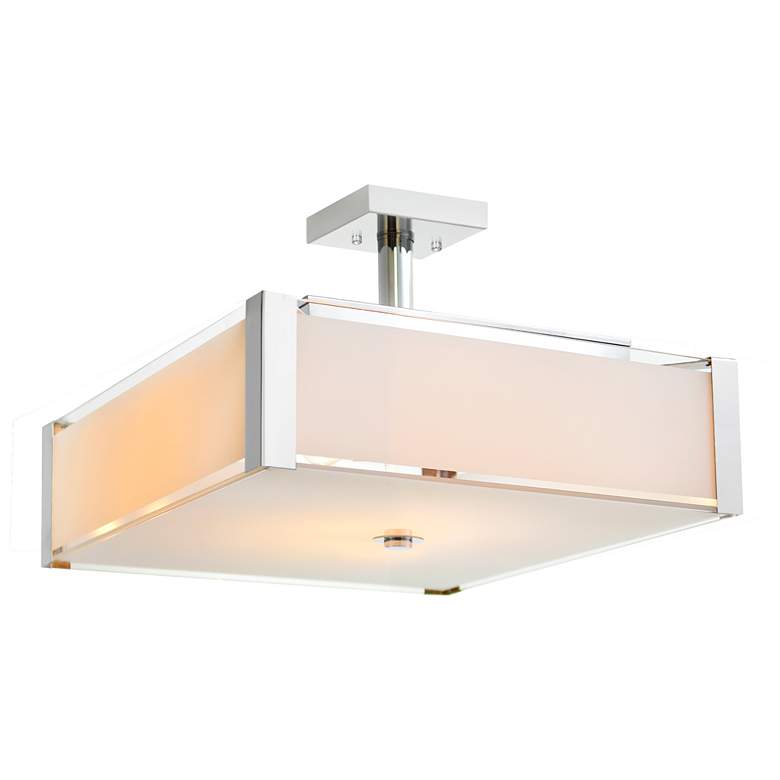Image 1 Lucie 4 Light Drum Shade Chandelier With Chrome Finish