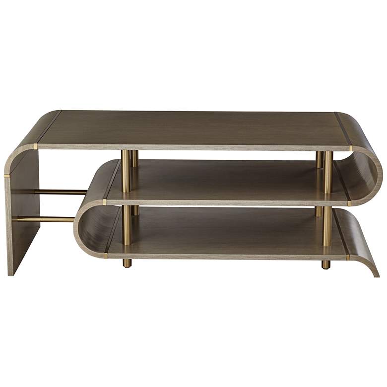 Image 7 Lucie 48" Wide Grey Coffee Table more views