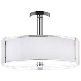 Image1 of Lucie 5 Light Drum Shade Chandelier With Chrome Finish