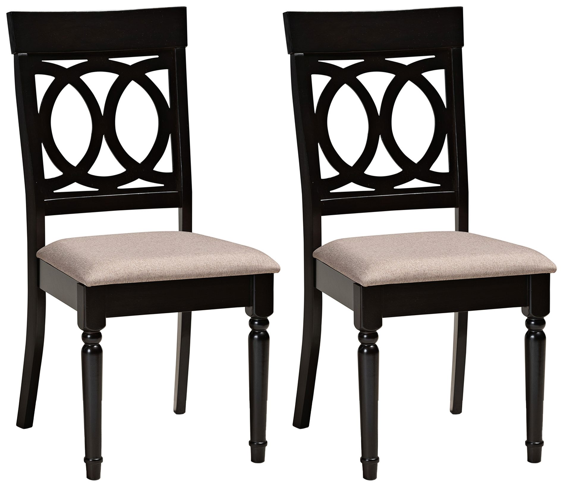 Image 2 Lucie Espresso Brown Wood Dining Chairs Set of 2