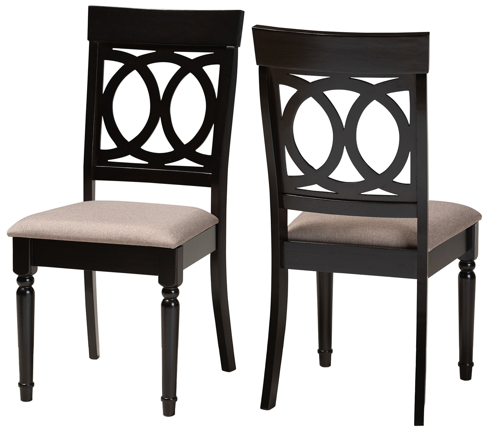 Image 4 Lucie Espresso Brown Wood Dining Chairs Set of 2 more views