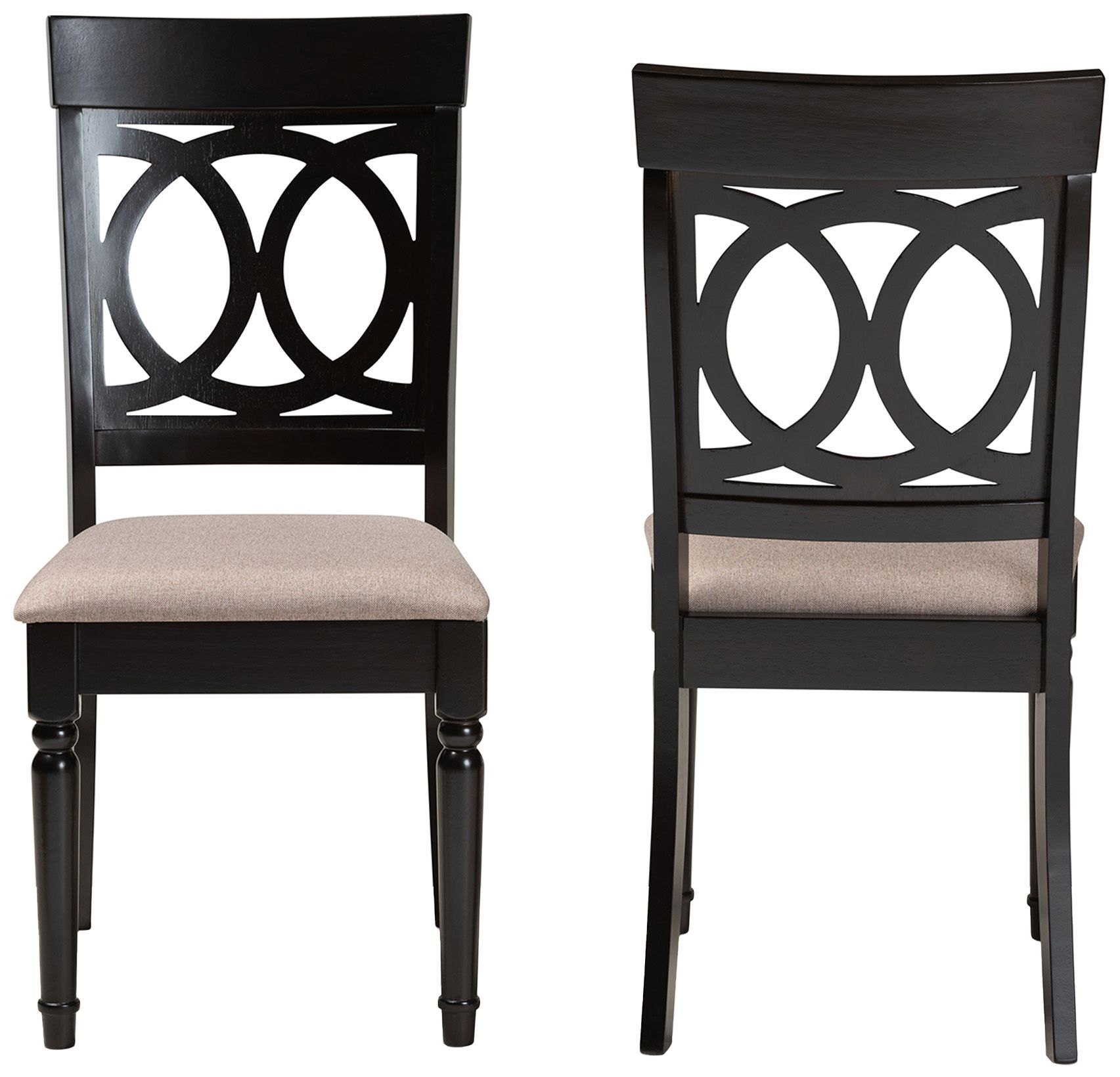 Image 5 Lucie Espresso Brown Wood Dining Chairs Set of 2 more views