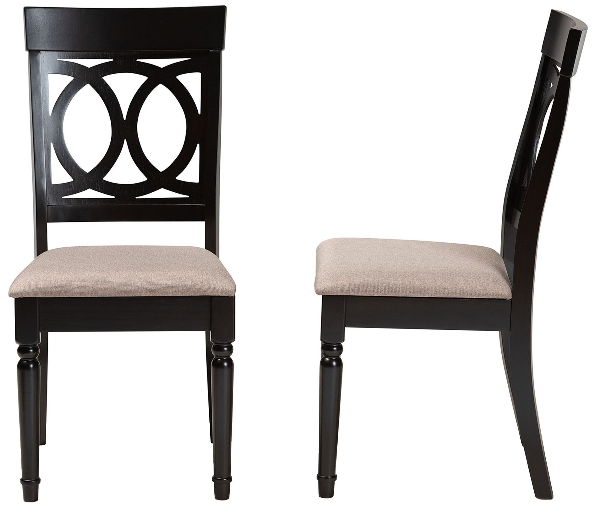 Image 7 Lucie Espresso Brown Wood Dining Chairs Set of 2 more views