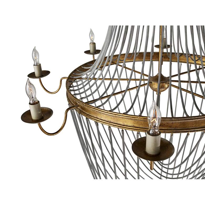Image 6 Lucien 46 inch Wide 8-Light French Gold Leaf Chandelier more views