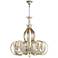 Lucile 32" Wide Murano Cognac Glass 10-Light Chandelier