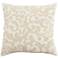 Lucille Ivory Paisley 20" Square Decorative Throw Pillow