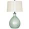 Lucinda Green Sage Mercury Glass LED Table Lamp