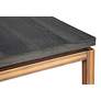 Lucius 25" Wide Gray Ash Wood Copper Metal Square End Table