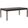 Lucius 47" Wide Gray Ash Wood Bronze Metal Coffee Table