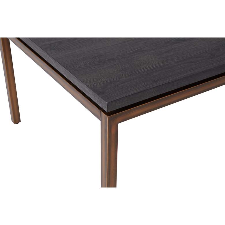 Image 4 Lucius 47" Wide Gray Ash Wood Bronze Metal Coffee Table more views