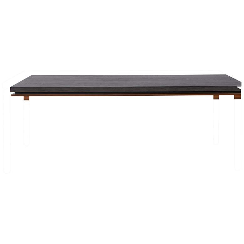Image 5 Lucius 47 inch Wide Gray Ash Wood Bronze Metal Coffee Table more views