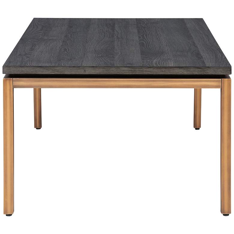 Image 6 Lucius 47 inch Wide Gray Ash Wood Bronze Metal Coffee Table more views