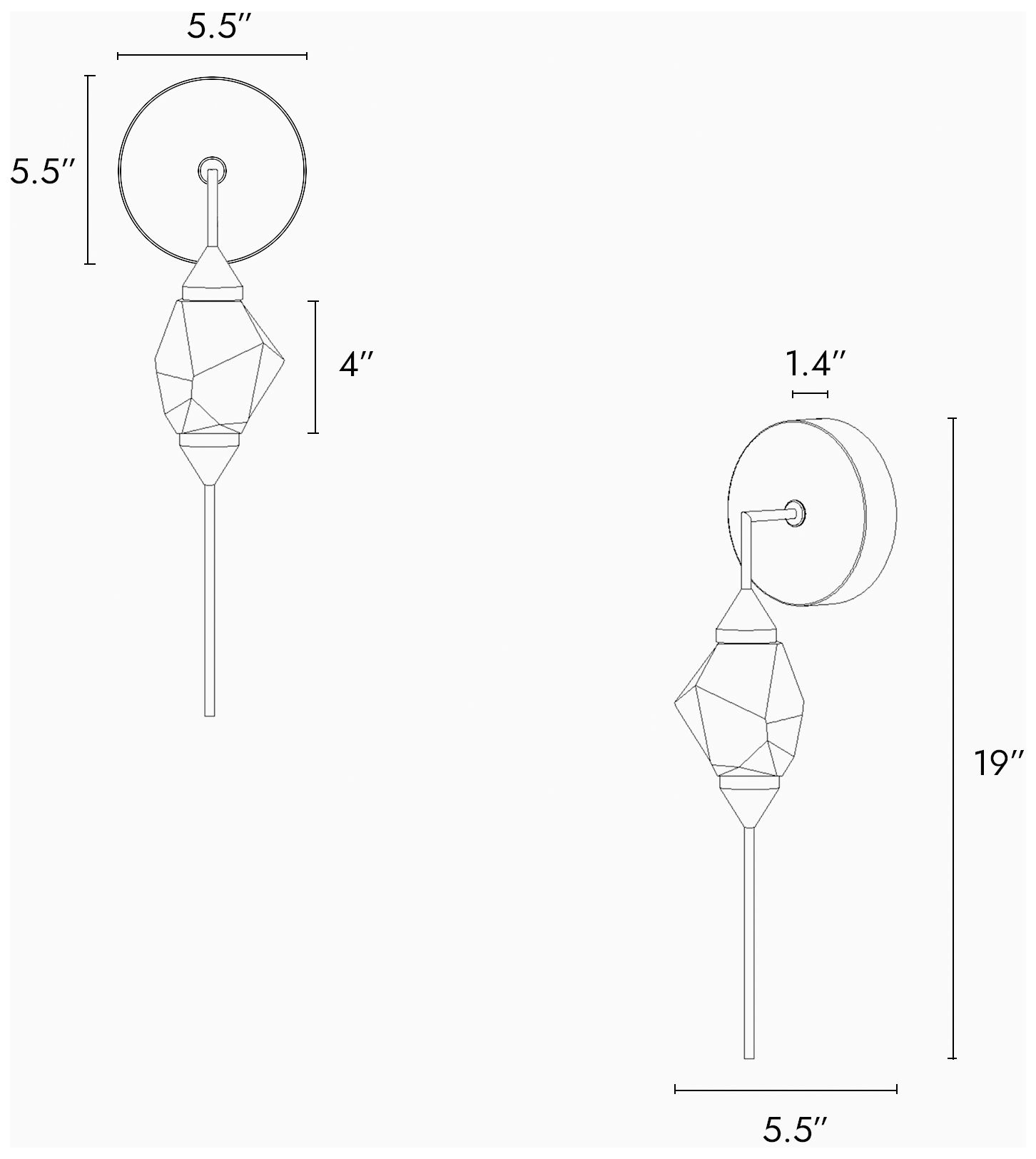 Image 3 Lucivagus 19" High Plating Brass LED Wall Sconce - Made to Order more views