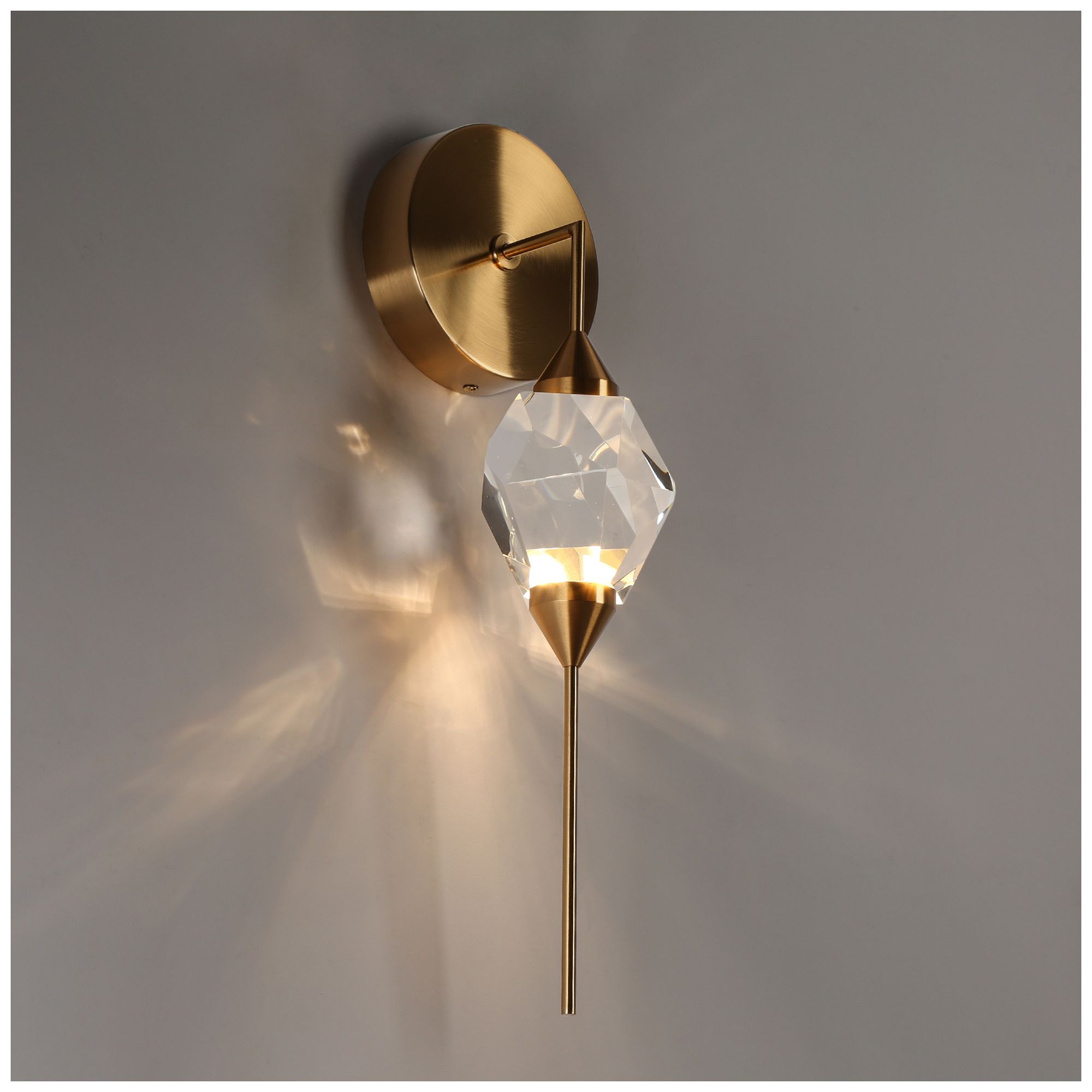 Lucivagus 19" High Plating Brass LED Wall Sconce - Made to Order
